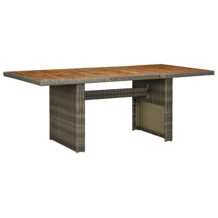 Mesa de jardín ratán sintético marrón y madera maciza acacia de vidaXL, Mesas de jardín - Ref: Foro24-313314, Precio: 246,44 ...