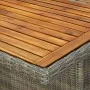 Mesa de jardín ratán sintético marrón y madera maciza acacia de vidaXL, Mesas de jardín - Ref: Foro24-313314, Precio: 180,65 ...