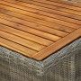 Mesa de jardín ratán sintético marrón y madera maciza acacia de vidaXL, Mesas de jardín - Ref: Foro24-313314, Precio: 246,44 ...