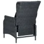 Sillón reclinable de jardín cojines ratán sintético gris oscuro de vidaXL, Sillas de jardín - Ref: Foro24-313300, Precio: 250...