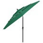 Sombrilla de 3 niveles con poste de aluminio verde 3,5 m de vidaXL, Sombrillas - Ref: Foro24-313877, Precio: 137,98 €, Descue...