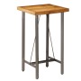 Mesa alta de bar teca maciza reciclada 60x60x107 cm de , Mesas de cocina y de comedor - Ref: Foro24-245803, Precio: 256,30 €,...