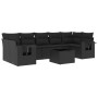 Set de sofás de jardín 8 piezas y cojines ratán sintético negro en Conjuntos de jardín | Comprar online en Foru.es