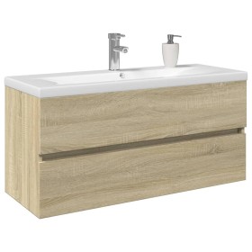 Set de muebles de baño 2 pzas cerámica y madera de ingeniería de , Muebles de baño - Ref: Foro24-3307665, Precio: 334,92 €, D...