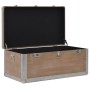 Caja de almacenaje madera maciza abeto marrón 91x52x40 cm en Baúles de almacenamiento | Comprar online en Foru.es