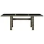 Mesa de jardín de ratán sintético marrón y vidrio templado de vidaXL, Mesas de jardín - Ref: Foro24-313313, Precio: 175,20 €,...