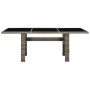 Mesa de jardín de ratán sintético marrón y vidrio templado de vidaXL, Mesas de jardín - Ref: Foro24-313313, Precio: 226,69 €,...