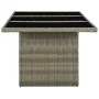 Mesa de jardín de ratán sintético marrón y vidrio templado de vidaXL, Mesas de jardín - Ref: Foro24-313313, Precio: 175,20 €,...