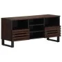 Mueble de TV madera maciza mango marrón 100x34x46 cm by , CD and DVD storage - Ref: Foro24-377526, Price: 84,14 €, Discount: %