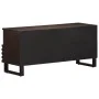 Mueble de TV madera maciza mango marrón 100x34x46 cm by , CD and DVD storage - Ref: Foro24-377526, Price: 84,14 €, Discount: %