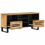 Mueble de TV madera maciza de mango rugosa 100x34x46 cm de , Almacenamiento para CD y DVD - Ref: Foro24-377524, Precio: 99,40...