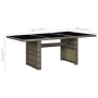 Mesa de jardín de ratán sintético marrón y vidrio templado de vidaXL, Mesas de jardín - Ref: Foro24-313313, Precio: 226,69 €,...