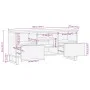 Mueble de TV madera maciza de mango rugosa 100x34x46 cm de , Almacenamiento para CD y DVD - Ref: Foro24-377524, Precio: 83,60...