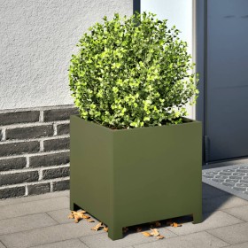 Jardineras 2 unidades acero verde oliva 40x40x40 cm de , Maceteros y jardineras - Ref: Foro24-851206, Precio: 82,11 €, Descue...