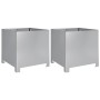 Jardineras 2 unidades acero galvanizado 40x40x40 cm de , Maceteros y jardineras - Ref: Foro24-851210, Precio: 71,77 €, Descue...