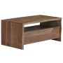 Mesa de centro borde vivo madera maciza acacia gris 90x50x40 cm en Mesas de centro | Comprar online en Foru.es