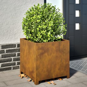 Jardinera de acero oxidado 50x50x50 cm de , Maceteros y jardineras - Ref: Foro24-851219, Precio: 80,85 €, Descuento: %