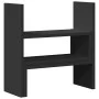 Organizador de escritorio ajustable madera negro 40x17x41 cm de , Bases y elevadores para ordenadores - Ref: Foro24-854761, P...
