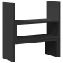 Organizador de escritorio ajustable madera negro 40x17x41 cm de , Bases y elevadores para ordenadores - Ref: Foro24-854761, P...