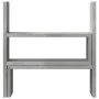 Organizador de escritorio ajustable gris hormigón 40x17x41 cm de , Bases y elevadores para ordenadores - Ref: Foro24-854763, ...