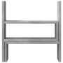 Organizador de escritorio ajustable gris hormigón 40x17x41 cm de , Bases y elevadores para ordenadores - Ref: Foro24-854763, ...
