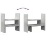 Organizador de escritorio ajustable gris hormigón 40x17x41 cm de , Bases y elevadores para ordenadores - Ref: Foro24-854763, ...