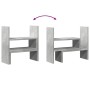 Organizador de escritorio ajustable gris hormigón 40x17x41 cm de , Bases y elevadores para ordenadores - Ref: Foro24-854763, ...