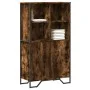 Aparador alto madera ingeniería roble ahumado 79,5x35,5x137,5cm de , Aparadores - Ref: Foro24-3295309, Precio: 114,35 €, Desc...