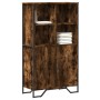 Aparador alto madera ingeniería roble ahumado 79,5x35,5x137,5cm de , Aparadores - Ref: Foro24-3295309, Precio: 115,74 €, Desc...