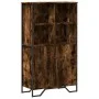 Aparador alto madera ingeniería roble ahumado 79,5x35,5x137,5cm de , Aparadores - Ref: Foro24-3295309, Precio: 114,35 €, Desc...