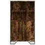 Aparador alto madera ingeniería roble ahumado 79,5x35,5x137,5cm de , Aparadores - Ref: Foro24-3295309, Precio: 114,35 €, Desc...
