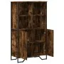 Aparador alto madera ingeniería roble ahumado 79,5x35,5x137,5cm de , Aparadores - Ref: Foro24-3295309, Precio: 114,35 €, Desc...