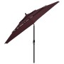 Sombrilla de 3 niveles con poste de aluminio burdeos 3,5 m de vidaXL, Sombrillas - Ref: Foro24-313880, Precio: 108,46 €, Desc...