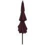 Sombrilla de 3 niveles con poste de aluminio burdeos 3,5 m de vidaXL, Sombrillas - Ref: Foro24-313880, Precio: 108,46 €, Desc...