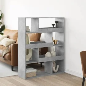 Separador de ambientes madera gris hormigón 100x33x125,5 cm de , Librerías y estanterías - Ref: Foro24-3309486, Precio: 97,37...