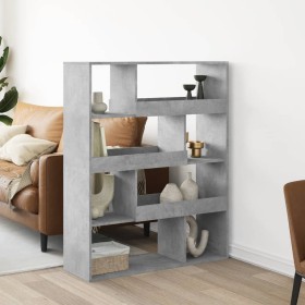 Separador de ambientes madera gris hormigón 100x33x125,5 cm de , Librerías y estanterías - Ref: Foro24-3309486, Precio: 98,53...