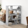 Separador de ambientes madera gris hormigón 100x33x125,5 cm de , Librerías y estanterías - Ref: Foro24-3309486, Precio: 98,53...
