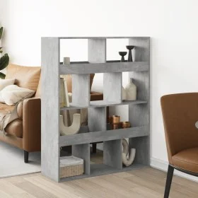 Separador de ambientes madera gris hormigón 100x33x125,5 cm de , Librerías y estanterías - Ref: Foro24-3309522, Precio: 97,65...