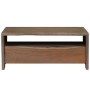 Mesa de centro borde vivo madera maciza acacia gris 90x50x40 cm en Mesas de centro | Comprar online en Foru.es