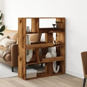 Separador de ambientes madera envejecida 100x33x125,5 cm de , Librerías y estanterías - Ref: Foro24-3309490, Precio: 133,45 €...