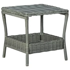 Mesa de jardín ratán sintético gris claro 45x45x46,5 cm de vidaXL, Mesas de jardín - Ref: Foro24-313307, Precio: 73,98 €, Des...
