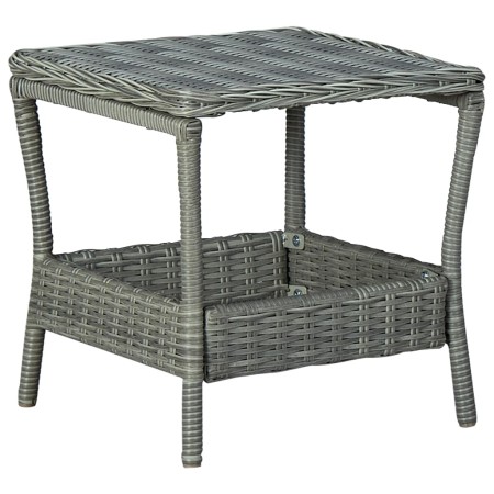 Mesa de jardín ratán sintético gris claro 45x45x46,5 cm de vidaXL, Mesas de jardín - Ref: Foro24-313307, Precio: 72,53 €, Des...