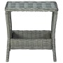 Mesa de jardín ratán sintético gris claro 45x45x46,5 cm de vidaXL, Mesas de jardín - Ref: Foro24-313307, Precio: 72,53 €, Des...