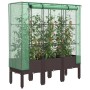 Arriate con cubierta invernadero aspecto ratán 120x40x140 cm de , Maceteros y jardineras - Ref: Foro24-4015806, Precio: 93,96...