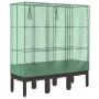 Arriate con cubierta invernadero aspecto ratán 120x40x140 cm de , Maceteros y jardineras - Ref: Foro24-4015806, Precio: 94,05...