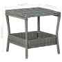 Mesa de jardín ratán sintético gris claro 45x45x46,5 cm de vidaXL, Mesas de jardín - Ref: Foro24-313307, Precio: 72,53 €, Des...