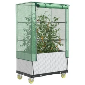 Arriate con cubierta invernadero aspecto ratán 80x50x182 cm by , Pots and planters - Ref: Foro24-4015850, Price: 132,35 €, Di...