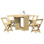 Set comedor plegable mariposa 5 pzas Corona madera pino marrón de , muebles para cocinas y comedores - Ref: Foro24-3295716, P...