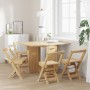 Set comedor plegable mariposa 5 pzas Corona madera pino marrón de , muebles para cocinas y comedores - Ref: Foro24-3295716, P...