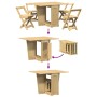 Set comedor plegable mariposa 5 pzas Corona madera pino marrón de , muebles para cocinas y comedores - Ref: Foro24-3295716, P...